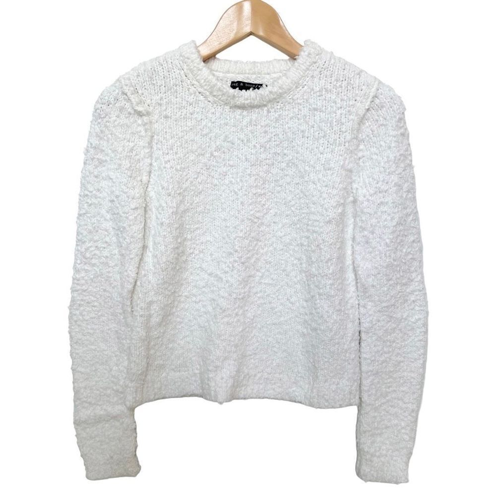 Rag & Bone for Barney’s Chunky Knit Sweater White Fluffy Crew Neck Women’s XS